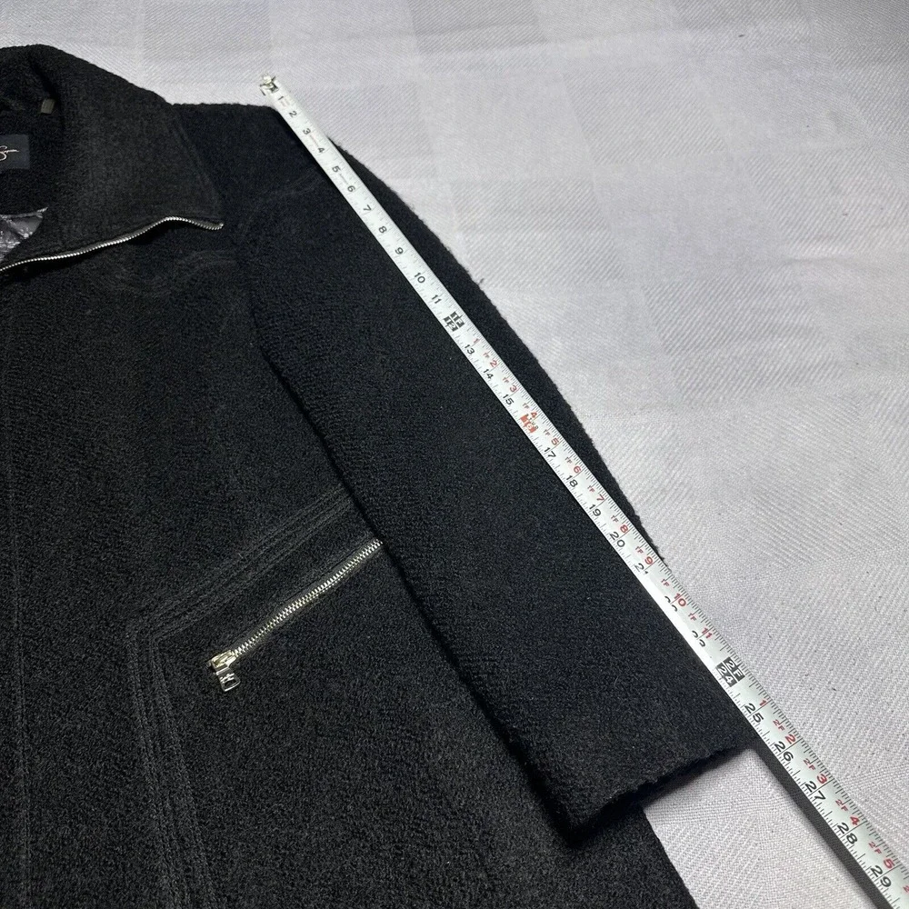 Jessica Simpson Black Wool Blend Boucle Textured Long Coat Women's Size‎ 2X